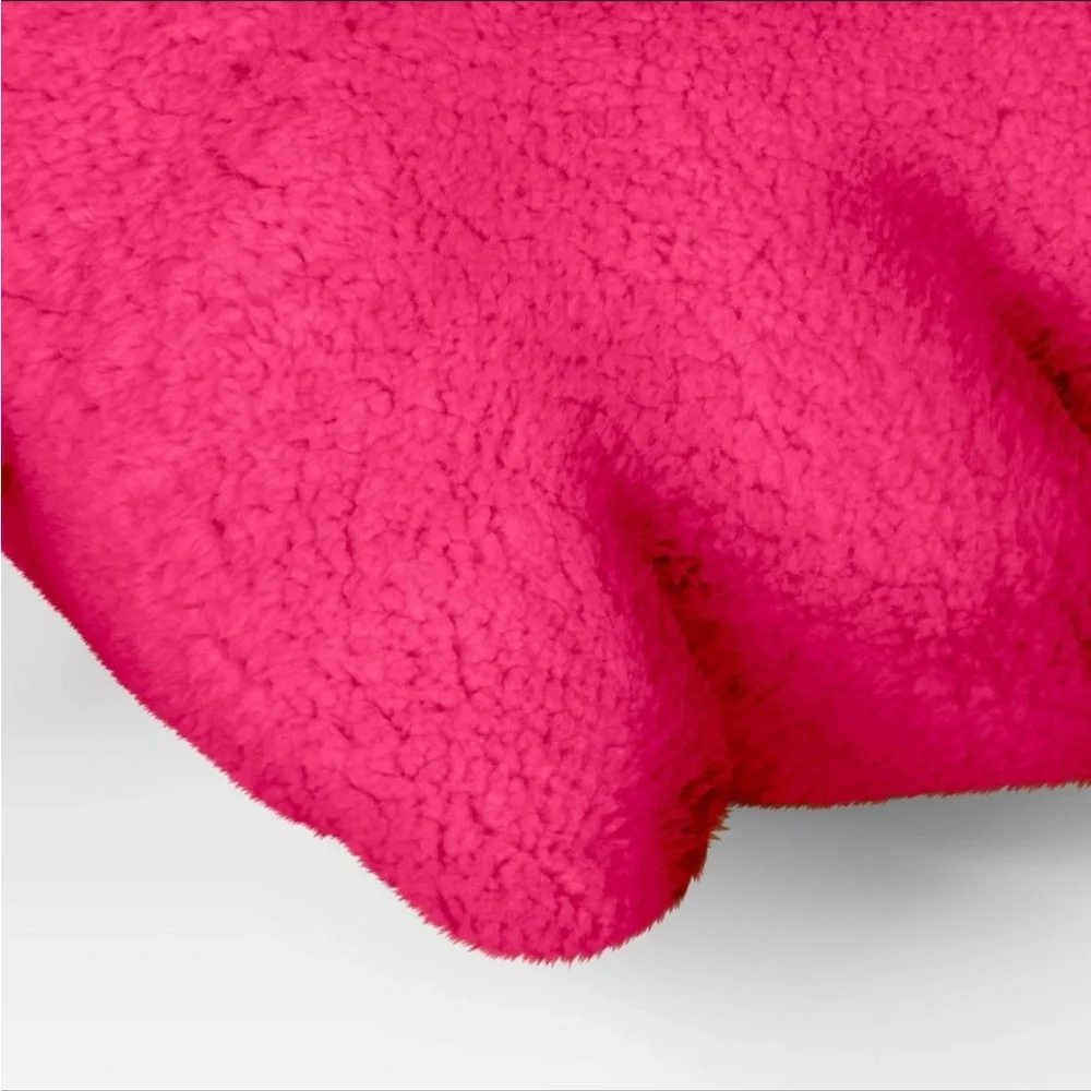 NWT Target Hyde & EEK! Neon Pink Ghost Faux-Shearling Halloween Throw Pillow